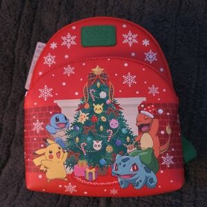 Loungefly Red Pokémon Holiday Mini Backpack